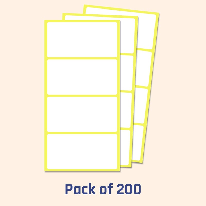 TownStix 200 Pack, 4"" x 2"", Labels Stickers for Storage Bins - Matte White - Image 3